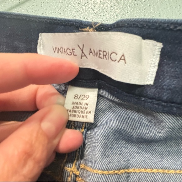 Vintage America Women’s Blue Skinny Jeans Classic Fit Size 8 - Picture 3 of 8